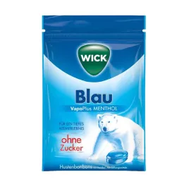 WICK BLAU Caramelos mentolados sin azúcar sobre, 72 g