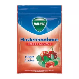 WICK Cereza silvestre &amp; Caramelos de eucalipto sin azúcar sobre, 72 g