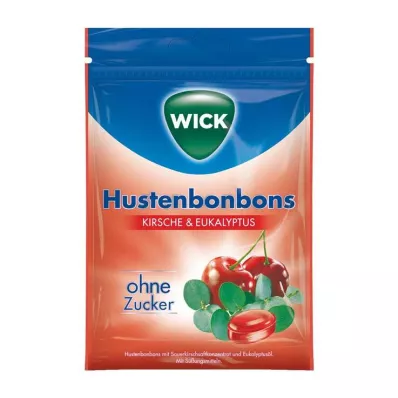 WICK Cereza silvestre &amp; Caramelos de eucalipto sin azúcar sobre, 72 g