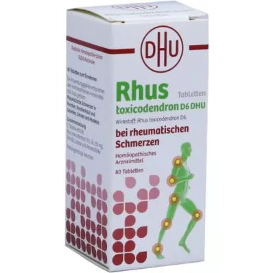 RHUS TOXICODENDRON D 6 Tabl.para dolores reumáticos, 80 uds