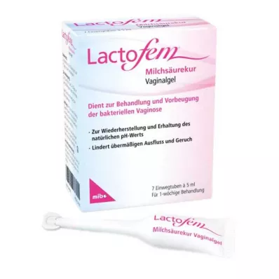LACTOFEM Gel vaginal curativo de ácido láctico, 7X5 ml