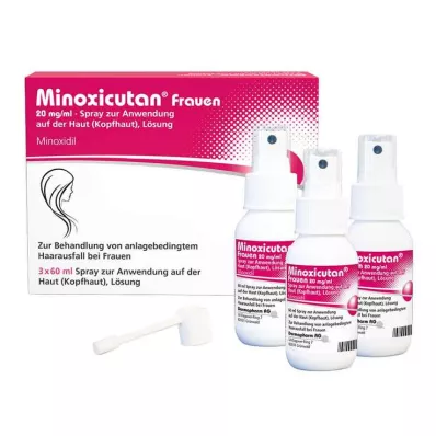 Minoxicutan® mujeres 20 mg/ml spray, 3X60 ml