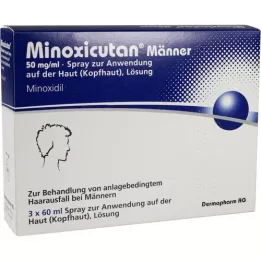 MINOXICUTAN Hombres 50 mg/ml Spray, 3X60 ml