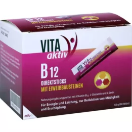 VITA AKTIV B12 Direct Sticks con Protein Building Blocks, 60 uds