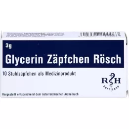 GLYCERIN ZÄPFCHEN Rösch 3 g contra el estreñimiento, 10 uds