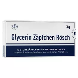 GLYCERIN ZÄPFCHEN Rösch 3 g contra el estreñimiento, 10 uds