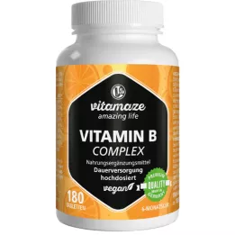 VITAMIN B COMPLEX comprimidos veganos de alta dosis, 180 uds