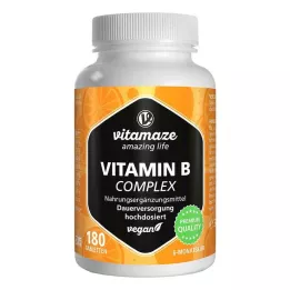 VITAMIN B COMPLEX comprimidos veganos de alta dosis, 180 uds