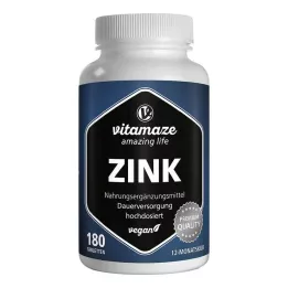 ZINK 25 mg comprimidos veganos de alta dosis, 180 uds