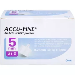 ACCU FINE agujas estériles para plumas de insulina 5 mm 31 G, 100 uds