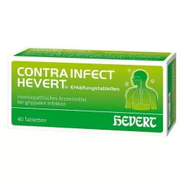 CONTRAINFECT Pastillas para el resfriado Hevert, 40 unidades