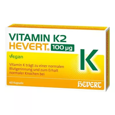 VITAMIN K2 HEVERT Cápsulas de 100 μg, 60 uds