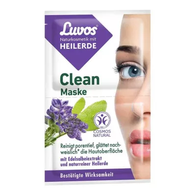 Mascarilla limpia de arcilla curativa Luvos Naturkosmetik, 2x7,5 ml