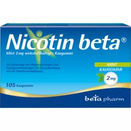 NICOTIN goma de mascar beta Mint 2 mg de principio activo, 105 unidades