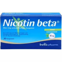 NICOTIN Beta Menta 4 mg principio activo chicle, 30 uds