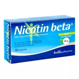 NICOTIN Beta Menta 4 mg principio activo chicle, 30 uds