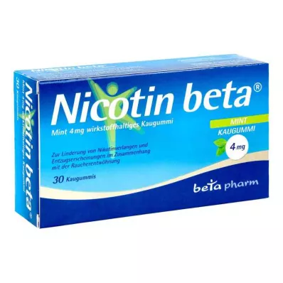 Chicle activo Nicotin Beta Mint 4 Mg (30 piezas)