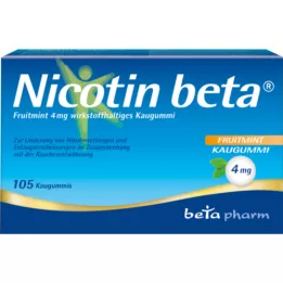 NICOTIN chicle beta Fruitmint 4 mg principio activo, 105 unidades