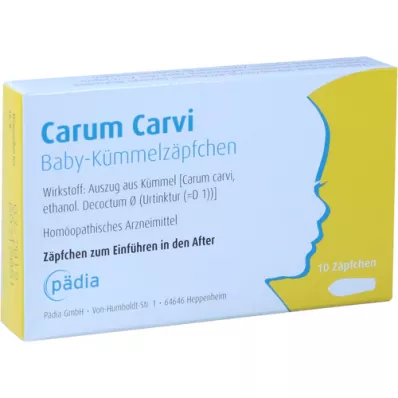 CARUM CARVI Supositorios de alcaravea para bebés, 10 uds