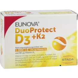 EUNOVA DuoProtect D3+K2 1000 I.E./80 μg Cápsulas, 30 uds