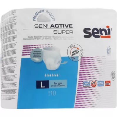 SENI Active Super Incontinence Braguitas Desechables L, 10 uds