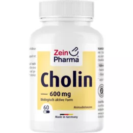 CHOLIN 600 mg puro de bitartrato veg.capsules, 60 uds