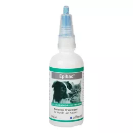 EPIBAC limpiador auricular alcalino para perros/gatos, 100 ml