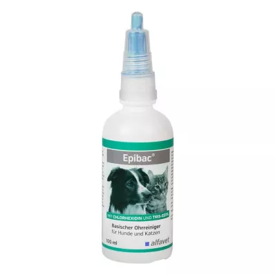Epibac solución limpiadora de oídos alcalina para perros/gatos, 100 ml