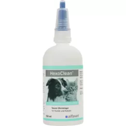 HEXOCLEAN limpiador auricular ácido para perros y gatos, 150 ml