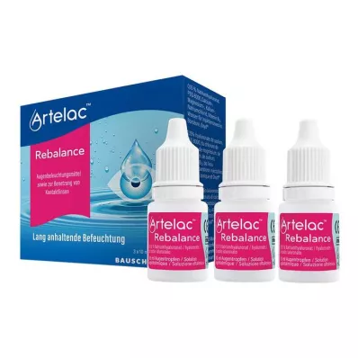 Artelac® Rebalance gotas para los ojos para ojos secos irritados, 3x10 ml