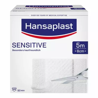 Hansaplast Sensitive yeso rollo de 5 m (8 cm de ancho), 1 pieza