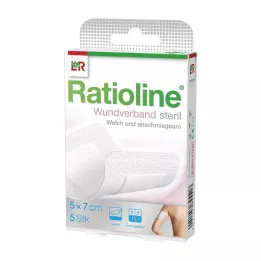 RATIOLINE Apósito 7x5 cm estéril, 5 uds