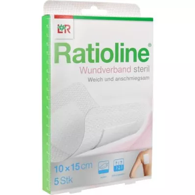 RATIOLINE Apósito para heridas 15x10 cm estéril, 5 uds