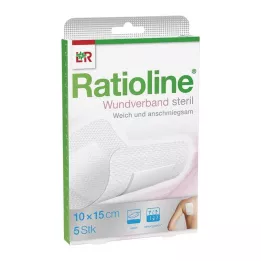 RATIOLINE Apósito para heridas 15x10 cm estéril, 5 uds