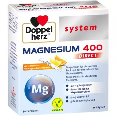 DOPPELHERZ Magnesio 400 DIRECT sistema Pellets, 30 uds