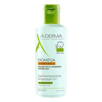 Aderma Exomega Control Gel Limpiador 2en1 (200 ml)