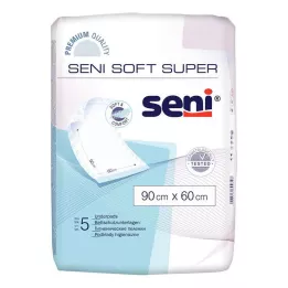 SENI Almohadilla protectora de cama Soft Super 90x60 cm, 5 piezas