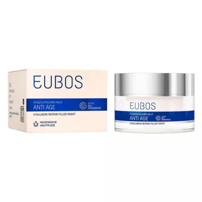 Crema de noche Eubos Hyaluron Repair Filler, 50 ml