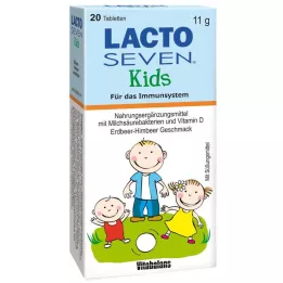 LACTO SEVEN Tabl. sabor fresa-frambuesa infantil, 20 uds