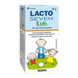 LACTO SEVEN Tabl. sabor fresa-frambuesa infantil, 50 uds