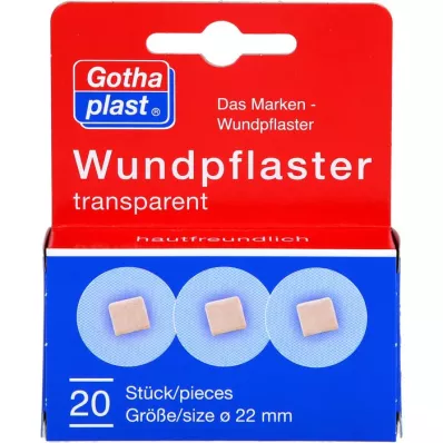 GOTHAPLAST Esparadrapo para heridas 2,2 cm transparente, 20 uds