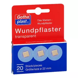 GOTHAPLAST Esparadrapo para heridas 2,2 cm transparente, 20 uds