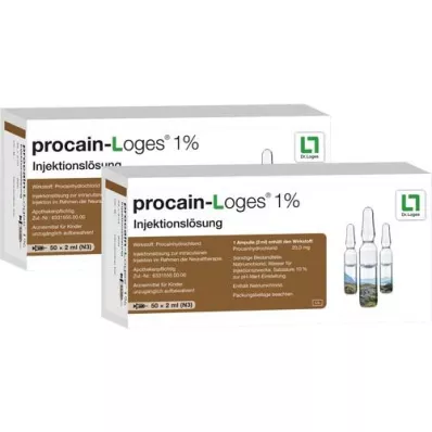 PROCAIN-Solución inyectable Loges 1% Ampollas, 100X2 ml