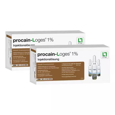 Procaine-Loges 1% solución para ampollas inyectables, 100x2 ml