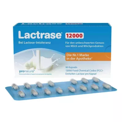 Lactrasa 12.000 FCC cápsulas, 90 piezas