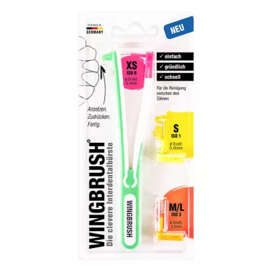 WINGBRUSH Estuche de inicio con 3 cepillos, 1 ud