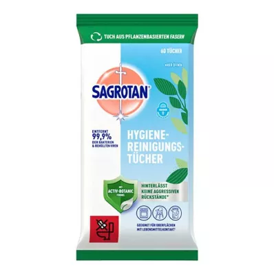 Toallitas limpiadoras higiénicas Sagrotan, 60 piezas