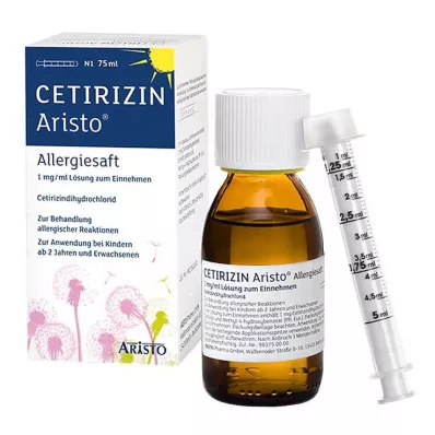 Cetirizin Aristo Alergia Jugo 1 mg/ml solución oral, 75 ml Cetirizin Aristo Alergia Jugo 1 mg/ml solución oral, 75 ml