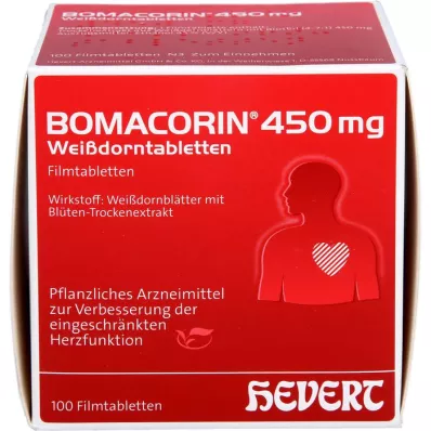 BOMACORIN 450 mg Comprimidos de espino blanco, 100 uds