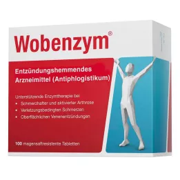 Tabletas gastrorresistentes de Wobenzym, 100 piezas